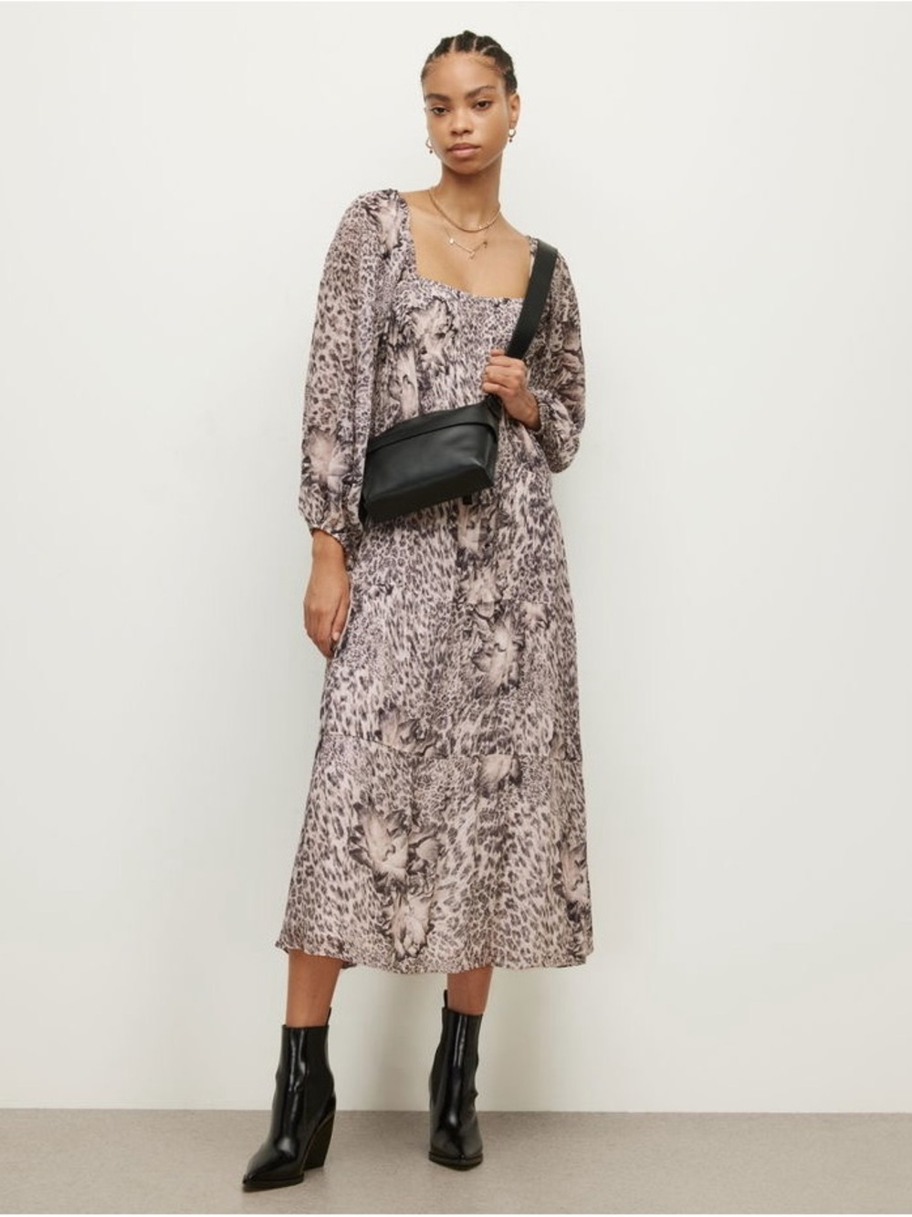 All Saints Amara Laertes Maxi Dress Size US-2